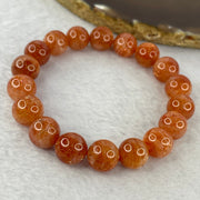 Good Grade Natural Sunstone, Heliolite and Aventurine Feldapar Beads Bracelet 天然金太阳日光石珠手链 33.56g 17cm 11.2 mm 18 Beads - Huangs Jadeite and Jewelry Pte Ltd