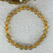 Natural Golden Rutilated Quartz Beads 天然金发水晶手链 13.19g 16cm 7.4mm 27 Beads - Huangs Jadeite and Jewelry Pte Ltd