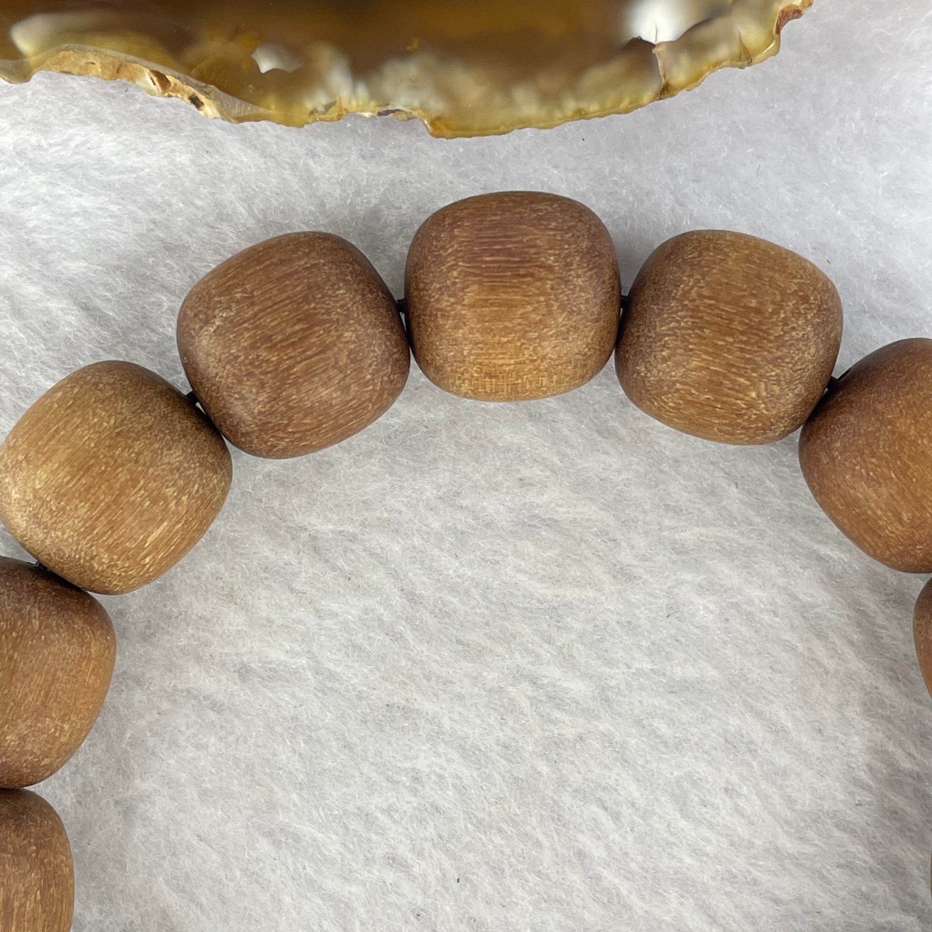 Natural Wild Australian Sandalwood Beads Bracelet 自然野生澳大利亚檀香手链 31.39g 14.9 mm 15 Beads - Huangs Jadeite and Jewelry Pte Ltd