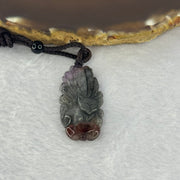 Natural Auralite 23 Nine Tail Fox Pendent 天然极光23九尾狐牌 6.29g 37.8 by 18.3 by 5.5mm - Huangs Jadeite and Jewelry Pte Ltd