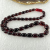 Natural Blood Red Amber Beads Bracelet 天然血珀手链 27.99g 48cm 7.3-11.5mm 43 Beads