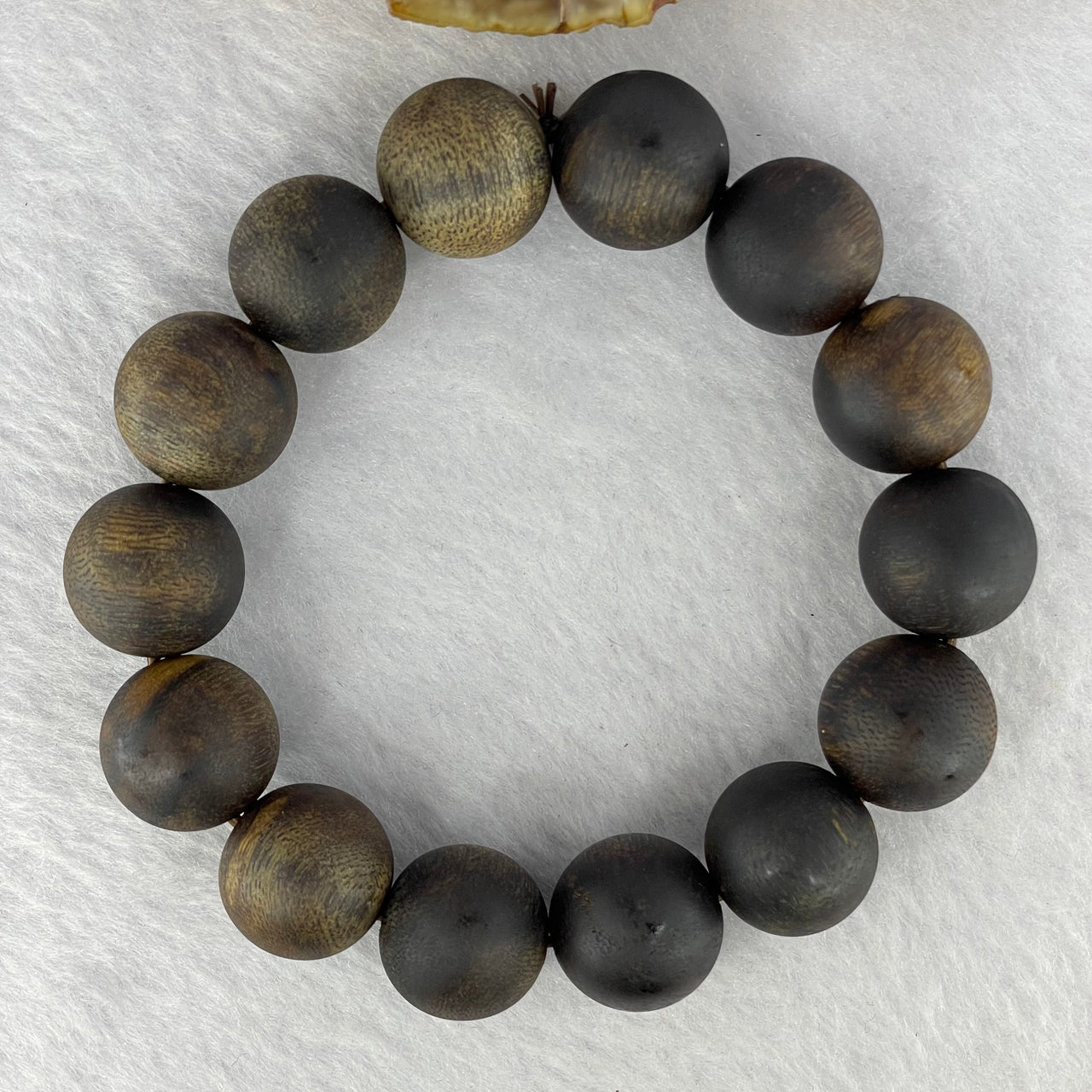 Rare Very Very High End Very Old Wild Vietnam Qi Nan Sinking Type Agarwood Beads Bracelet 罕见非常高端非常古老野生越南奇南沉沉型沉香珠手链 41.23g 20 cm 17.3 mm 14 Beads - Huangs Jadeite and Jewelry Pte Ltd