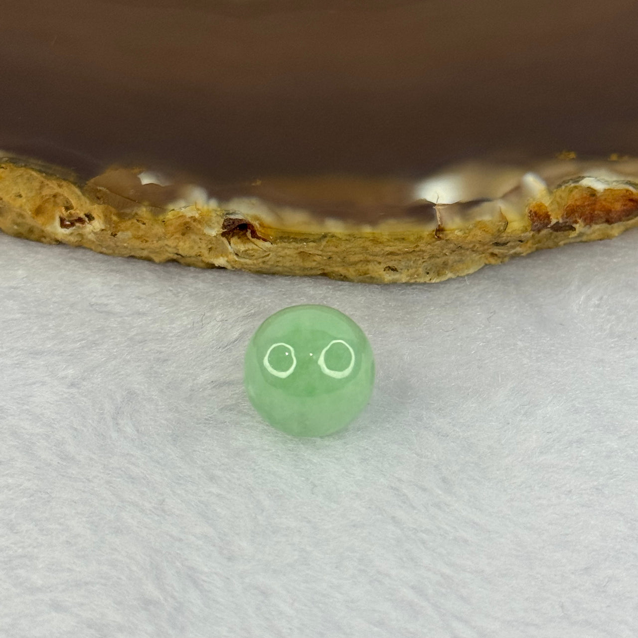 Type A Apple Green Jadeite Bead for Bracelet/Necklace/Earrings/ Ring 2.65g 11.6mm - Huangs Jadeite and Jewelry Pte Ltd