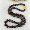 Natural Dark Red Medicine Amber Beads Necklace 天然红药琥珀项链  35.36g 56cm 9.0 - 12.0mm 56 Beads