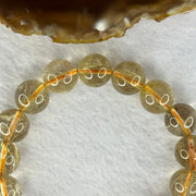 Natural Golden Rutilated Quartz Beads 天然金发水晶手链 42.73g 18cm 12.4mm 17 Beads - Huangs Jadeite and Jewelry Pte Ltd