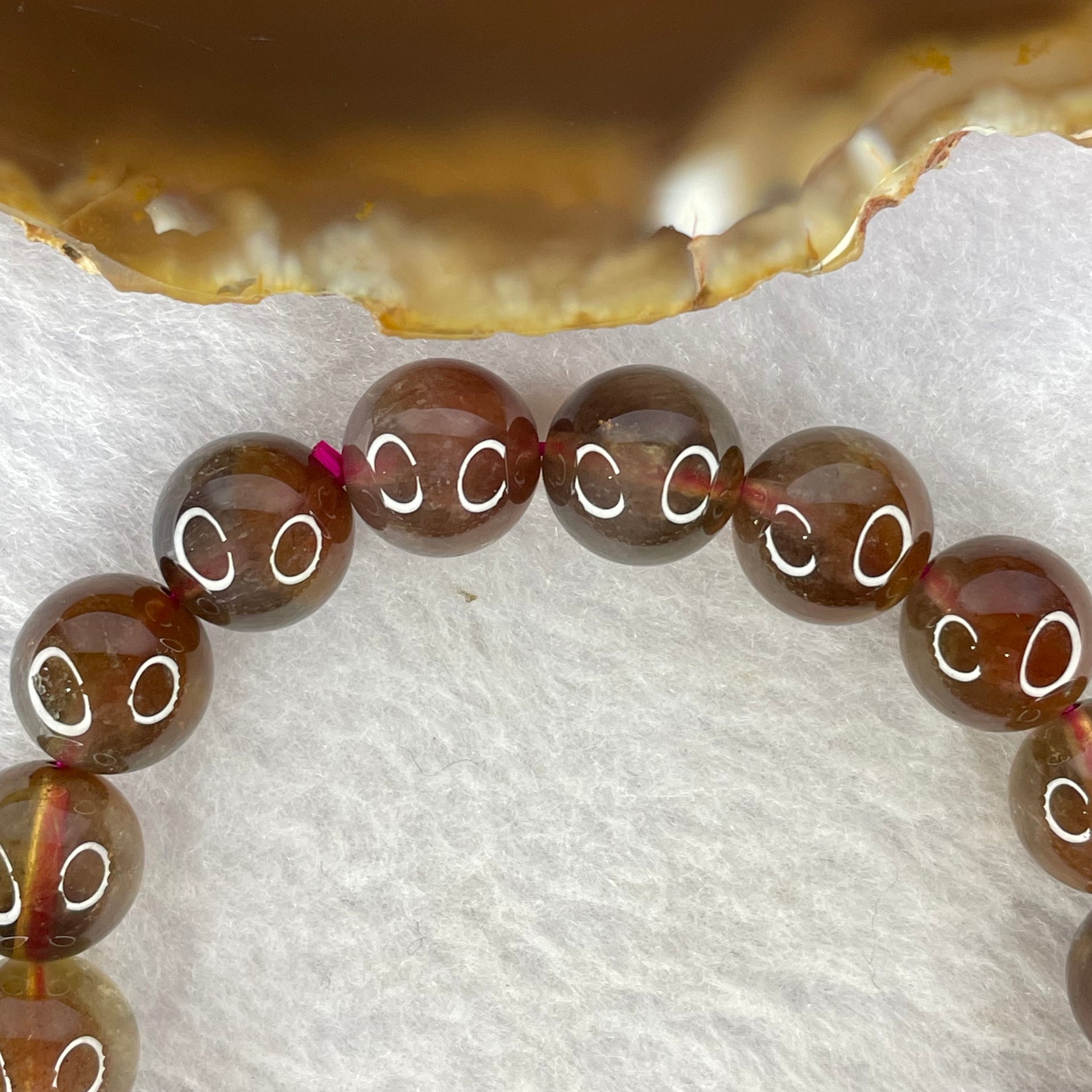 Natural Auralite Crystal Bracelet 极光手链 29.83g 10.8mm 18 Beads - Huangs Jadeite and Jewelry Pte Ltd