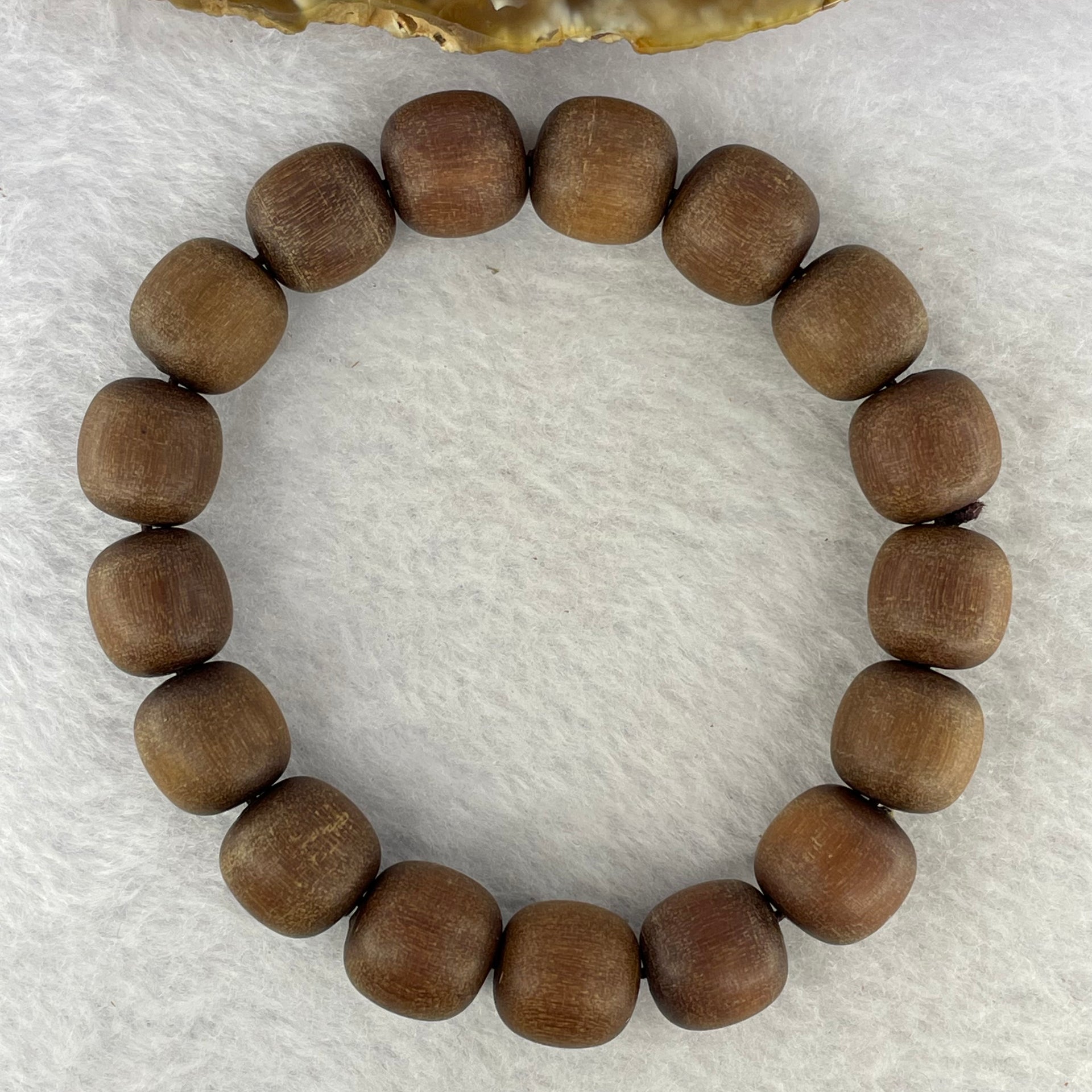 Natural Wild Australian Sandalwood 檀香 Beads Bracelet 21.05g 12.8 mm 17 Beads - Huangs Jadeite and Jewelry Pte Ltd