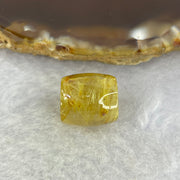 Good Grade Natural Golden Rutilated Quartz Crystal Lulu Tong Barrel 天然金顺发晶水晶露露通桶 
3.48g 13.0 by 12.1mm - Huangs Jadeite and Jewelry Pte Ltd