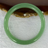 Transparent Green Quartzite Jade Bangle 天山玉手镯 Internal Diameter 59.5mm 27.39g 8.3 by 8.3mm