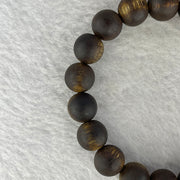 Natural Hainan Wild Old Agarwood Bracelet (Floating) 天然海南野生老树沉香手链 9.63g 17cm 10.9mm 19 Beads - Huangs Jadeite and Jewelry Pte Ltd