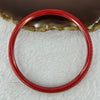 Natural Red Cinnabar Bangle with Inscription 15.30g Internal Diameter 60.7mm 5.3 by 5.5mm