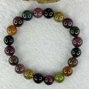 Good Grade Natural Tourmaline Beads Bracelet 好的天然碧玺珠手链 28.66g 16.5cm 9.9mm 20 Beads - Huangs Jadeite and Jewelry Pte Ltd