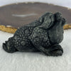 Rare Natural Tibetan Meteorite Tektite 3 Legged Toad Mini Display 364.4g 88.5 by 52.6 by 49.5mm