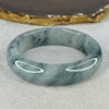 Transparent Slight Purple with Moss Green to Black Piao Hua Sodium Feldspar Jade Bangle 水沫玉手镯 Internal Diameter 59.6mm 76.93g 17.4 by 10.1mm