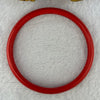 Natural Red Cinnabar Bangle with Inscription 28.10g Internal Diameter 63.4mm 9.4 by 6.0mm