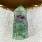 Natural Green and Purple Fluorite Mini Tower Display 173.32g 80.0 by 44.6 by 27.4mm - Huangs Jadeite and Jewelry Pte Ltd