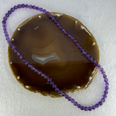 Good Grade Natural Amethyst Necklace 39.71g 52cm 7.3 by 79 Beads