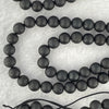 Natural Dark Matt Black Amber Beads Necklace 天然大黑天翁琥珀项链 14.88g 72.cm 6.9mm 108 Beads