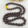 Natural Dark Red Medicine Amber Beads Necklace 天然红药琥珀项链  35.36g 56cm 9.0 - 12.0mm 56 Beads