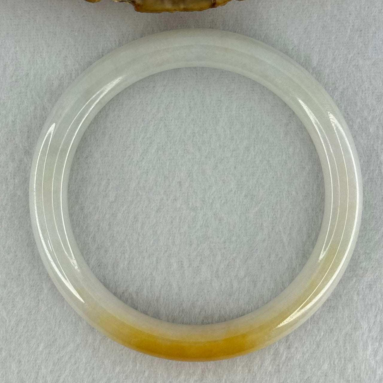 Type A Faint Green Lavender with Yellow Jadeite Bangle Internal Diameter 54.6mm 34.4580g 8.2 by 8.2mm (Very Slight Internal Line)