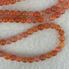 Natural Red Agate Beads Elastic Necklace 天然樱桃红玛瑙项链 24.80g 50cm 5.9mm 98 Beads