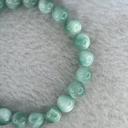 Green crystal green stone bracelet, sea grain stone for Fortune, Job Promotion
 绿色水晶绿纹石手链海纹石绿绒晶串圆珠手串补木招财职务升迁升职 16.10g 8.4 mm 23 Beads - Huangs Jadeite and Jewelry Pte Ltd