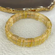 High Quality Natural Golden Rutilated Quartz Quartz Shou Pai Bracelet 顺发金手拍链 32.78g 12.0 mm by 10.4 by 6.7 mm 23 Beads - Huangs Jadeite and Jewelry Pte Ltd