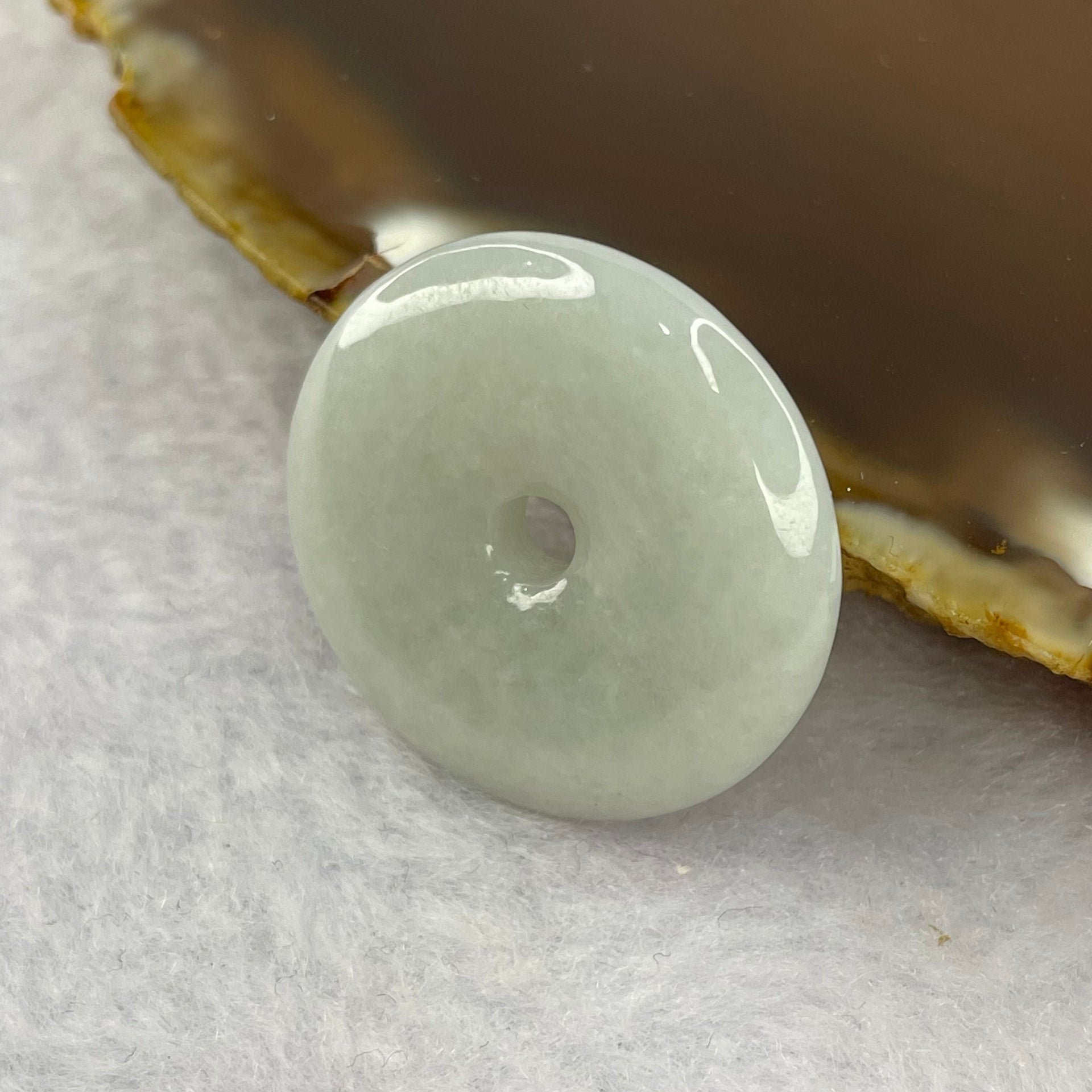 Type A Green Lavender Ping An Kou Jadeite 24.6 by 24.6 by 5.9mm 7.34g - Huangs Jadeite and Jewelry Pte Ltd