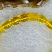 Natural Amber Beads Bracelet 9.07g 10.01 by 7.5 mm 21 Beads - Huangs Jadeite and Jewelry Pte Ltd