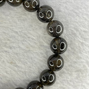 Natural Black Auralite Crystal Bracelet 黑极光手链 32.59g 11.0mm 19 Beads - Huangs Jadeite and Jewelry Pte Ltd