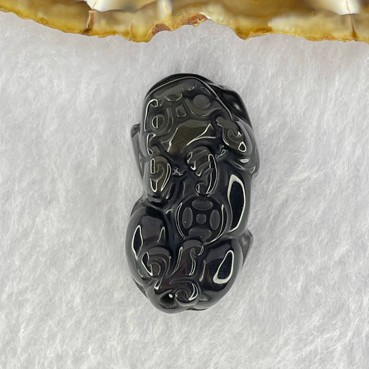 Black Obsidian Pixiu Charm 12.86g 33.4 by 18.6 by 13.6mm