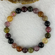 Good Grade Natural Tourmaline Beads Bracelet 好的天然碧玺珠手链 22.77g 16cm 8.9mm 22 Beads - Huangs Jadeite and Jewelry Pte Ltd