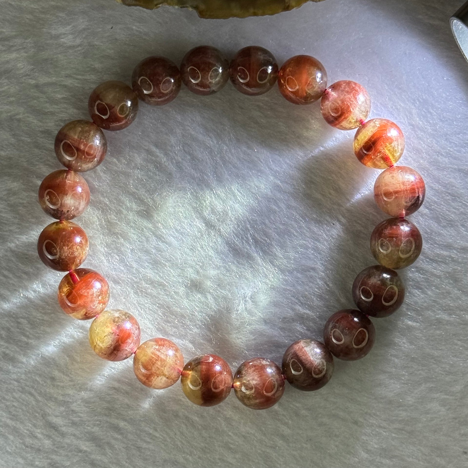 Above Average Natural Auralite 23 Bracelet 天然激光23手链 25.14g 16.5cm 9.4mm 20 Beads - Huangs Jadeite and Jewelry Pte Ltd