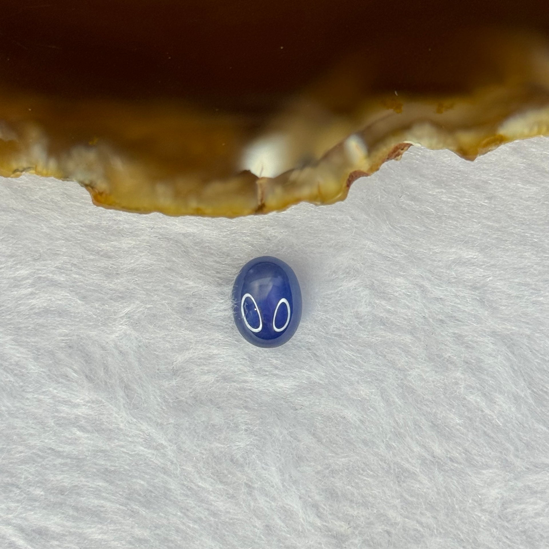 Natural Blue Star Sapphire Cabochon 3.65ct 9.3 by 7.2 by 4.9mm - Huangs Jadeite and Jewelry Pte Ltd