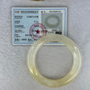 Transparent Yellow to White Quartzite Jade Bangle 天山玉手镯 Internal Diameter 56.9mm 60.55g 11.7 by 11.7mm