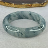 Transparent Slight Purple with Moss Green to Black Piao Hua Sodium Feldspar Jade Bangle 水沫玉手镯 Internal Diameter 59.6mm 76.93g 17.4 by 10.1mm