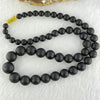 Natural Black Amber Beads Bracelet 天然大黑天翁琥珀项链 31.58g 30cm  7.1 - 14.9mm 51 Beads