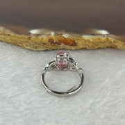 Pink Moissanite in PT950 Plated 925 Sliver Ring (Adjustable Size) S925银粉莫桑石戒指 2.40g 8.8 by 6.8 by 1.5mm - Huangs Jadeite and Jewelry Pte Ltd