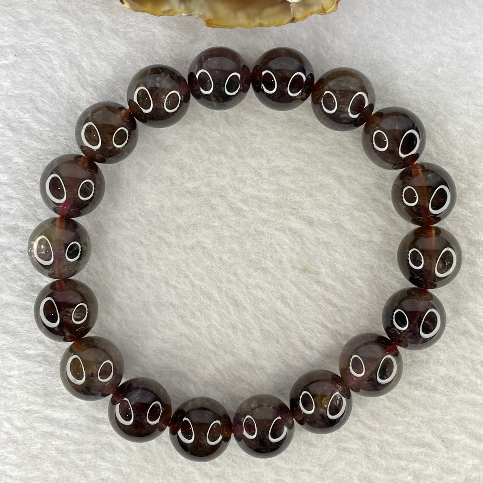 Natural Auralite Crystal Bracelet 极光手链 45.85g 12.4 mm 18 Beads - Huangs Jadeite and Jewelry Pte Ltd