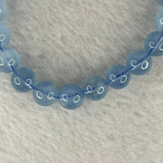 Natural Aquamarine Bracelet 天然海蓝宝石手链 22.29g 16cm 9.2mm 21 Beads - Huangs Jadeite and Jewelry Pte Ltd