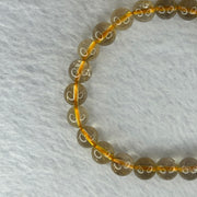 Natural Golden Rutilated Quartz Beads 天然金发水晶手链 15.35g 16cm 7.9mm 25 Beads - Huangs Jadeite and Jewelry Pte Ltd