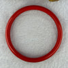 Natural Red Cinnabar Bangle with Inscription 20.10g Internal Diameter 58.0mm 10.0 by 5.9mm