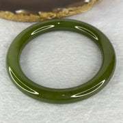 Natural Green Nephrite Bangle Inner Diameter 60.2mm 53.86g 10.2 by 10.2mm (Close to Perfect) - Huangs Jadeite and Jewelry Pte Ltd