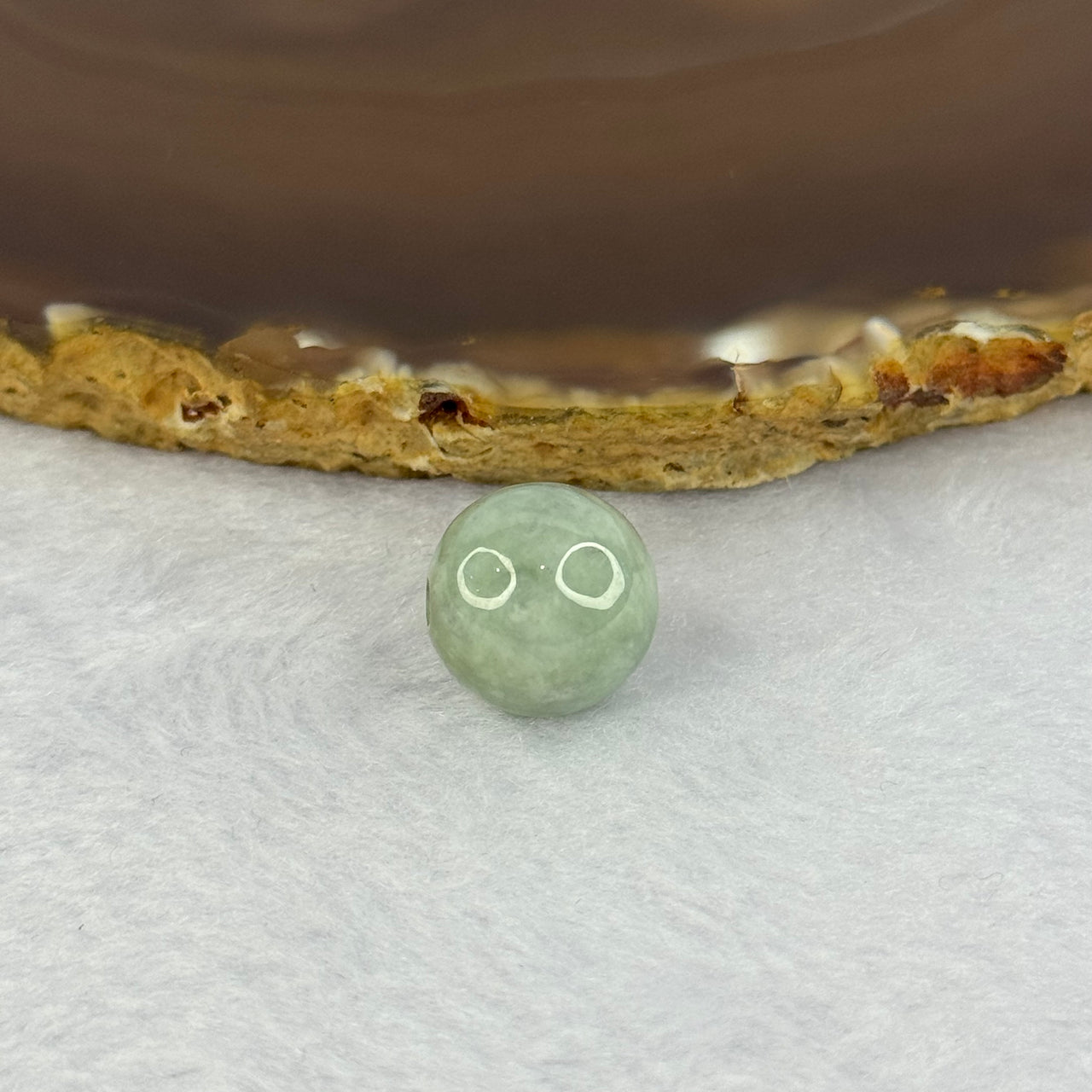 Type A Sky Blue Jadeite Bead for Bracelet/Necklace/Earrings/Ring 4.34g 13.7mm - Huangs Jadeite and Jewelry Pte Ltd