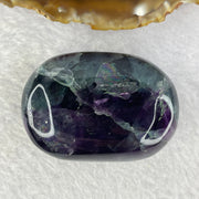 Natural Deep Intense Purple and Green Fluorite Crystal Mini Display 99.58g 52.7 by 37.2 by 25.4mm - Huangs Jadeite and Jewelry Pte Ltd