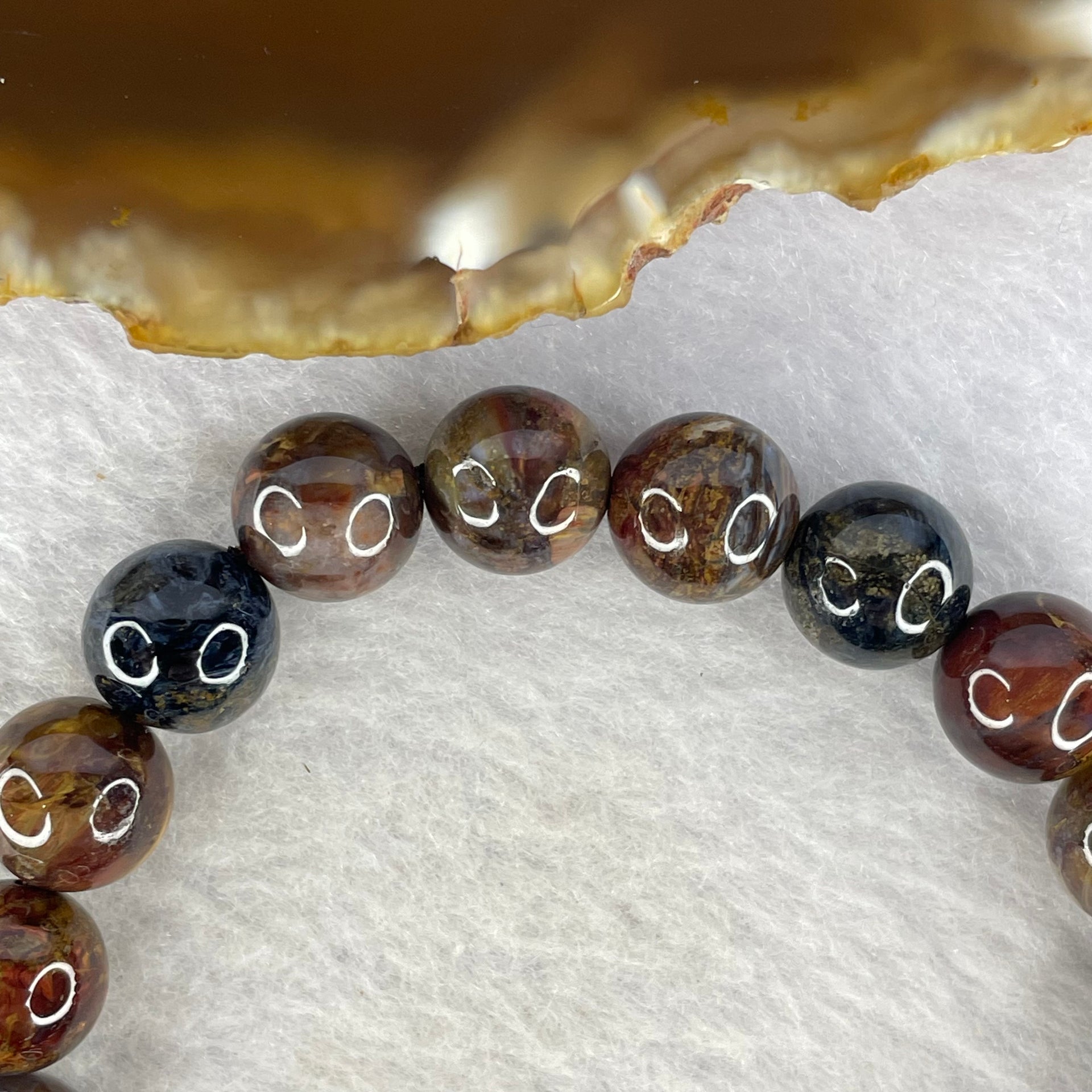 Natural Petersite Peterstone Bracelet 26.19g 10.3 mm 19 Beads - Huangs Jadeite and Jewelry Pte Ltd