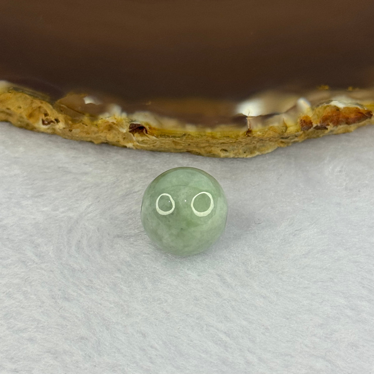 Type A Sky Blue Jadeite Bead for Bracelet/Necklace/Earrings/Ring 4.44g 13.9mm - Huangs Jadeite and Jewelry Pte Ltd