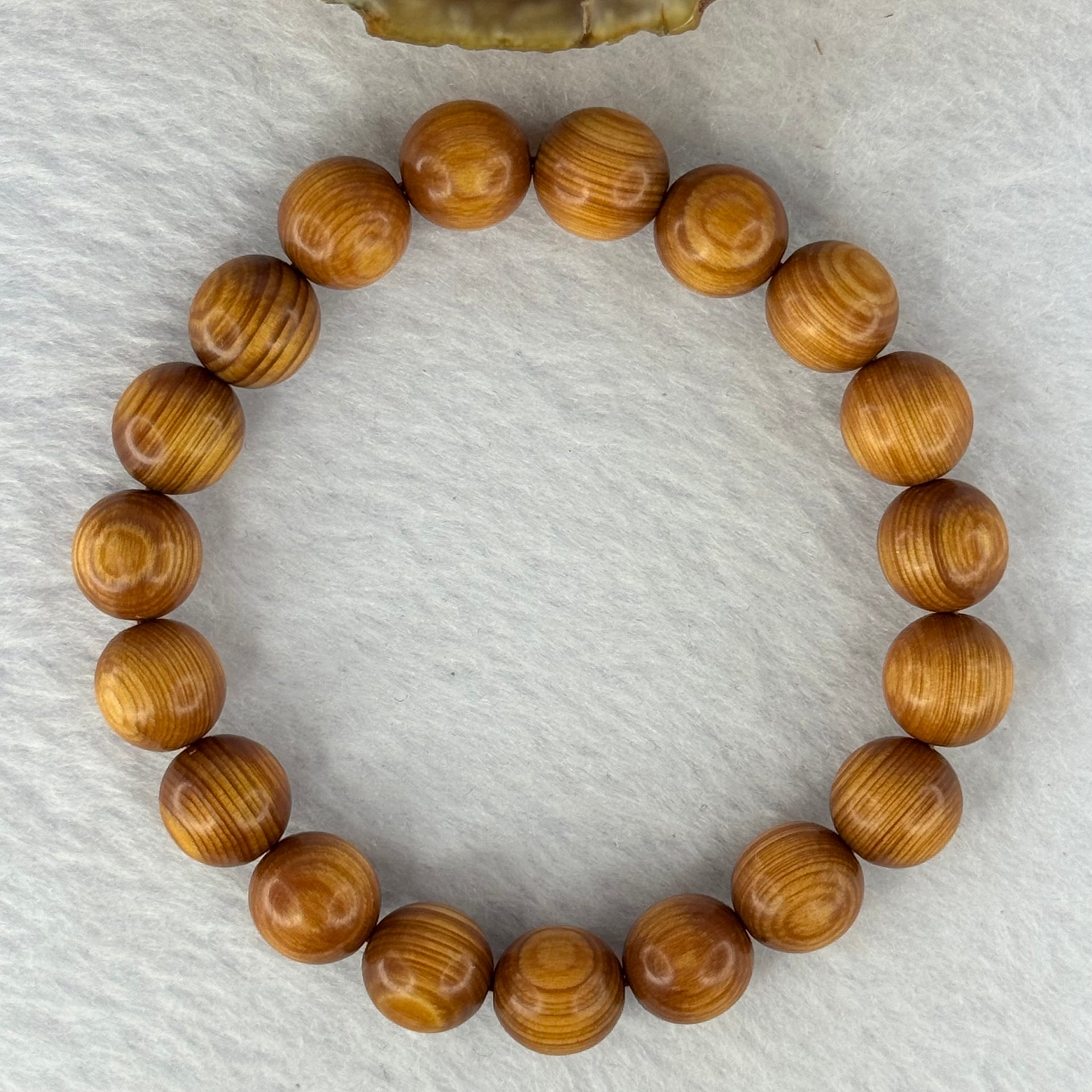 Natural Old Yabai Thuja Wood Beads Bracelet 老树崖柏手链 9.11g 16.5cm 10.1mm 19 Beads - Huangs Jadeite and Jewelry Pte Ltd