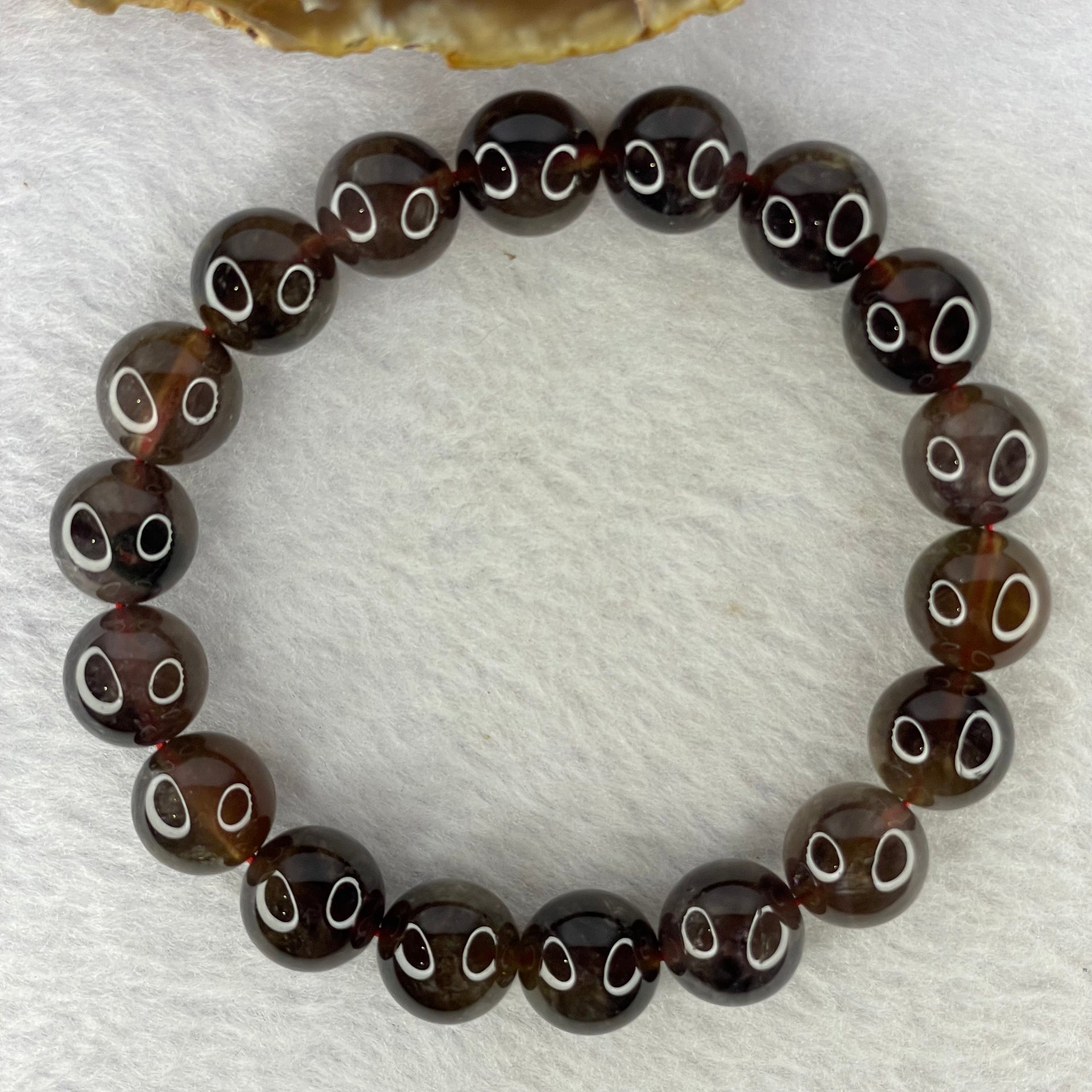 Natural Auralite Crystal Bracelet 极光手链 46.01g 12.4 mm 18 Beads - Huangs Jadeite and Jewelry Pte Ltd