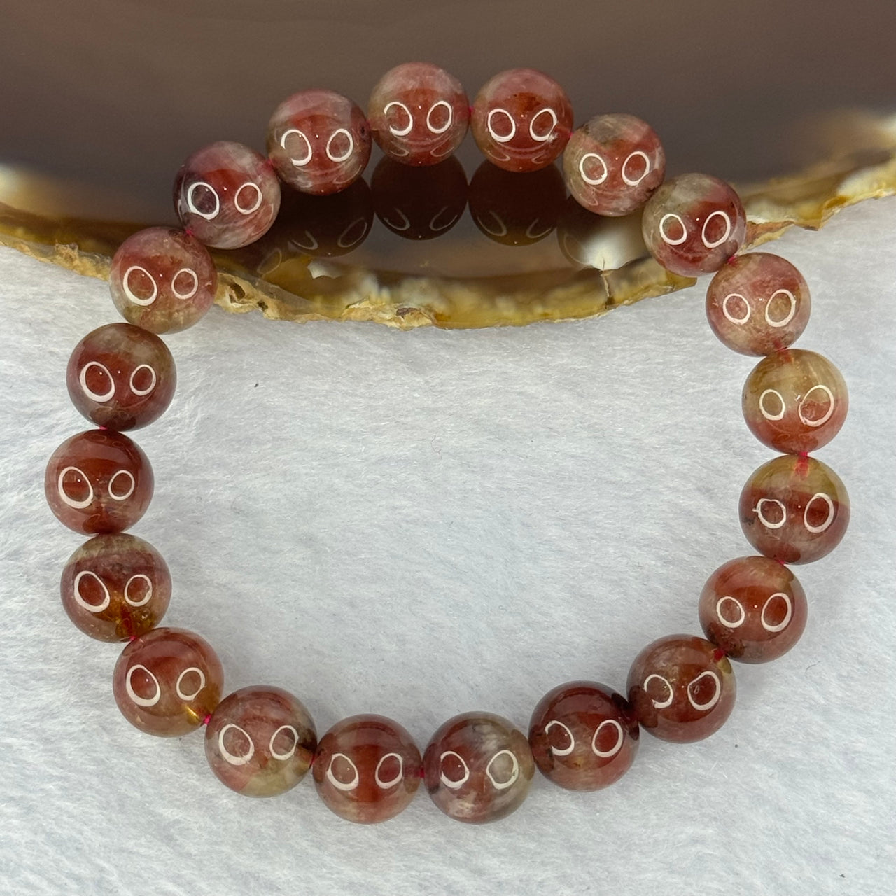 Above Average Natural Auralite 23 Bracelet 天然激光23手链 25.14g 16.5cm 9.4mm 20 Beads - Huangs Jadeite and Jewelry Pte Ltd